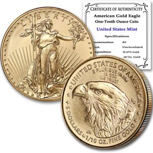 2021 1/10 oz American Gold Eagle Coin (Type 2)