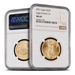 2021 1/2 oz American Gold Eagle Coin NGC MS69 ER (Type 2)