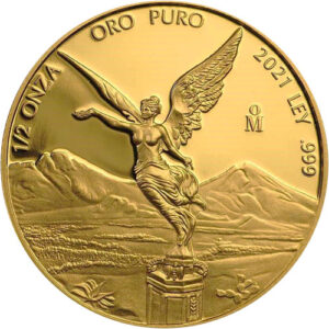 2021 1/2 oz Proof Mexican Gold Libertad Coin (In Capsule)