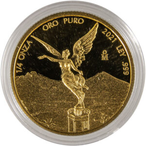 2021 1/4 oz Proof Mexican Gold Libertad Coin (In Capsule)