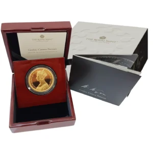 2021 2 oz Proof British Gold Gothic Crown Portrait Coin (Box + CoA)