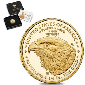 2021-W 1/4 oz Proof American Gold Eagle Coin (Box + CoA, Type 2)