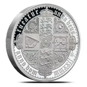 2022 1 Kilo Proof St. Helena Silver Gothic Crown Coin (Box + CoA)