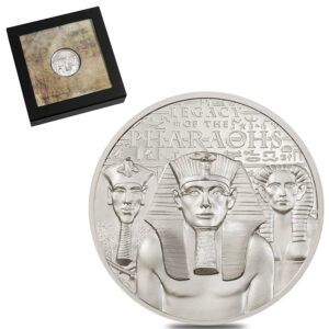 2022 1 oz Proof Cook Islands Platinum Legacy of the Pharaohs Coin (Ultra High Relief)