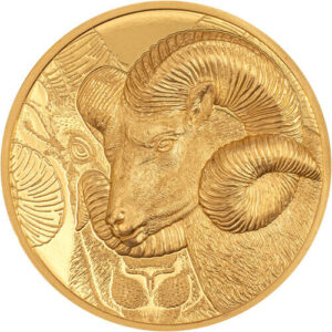 2022 1 oz Proof Mongolia Gold Magnificent Argali Coin (Ultra High Relief)