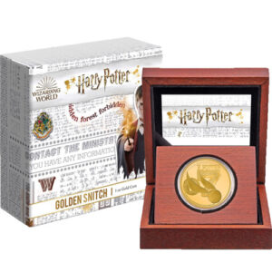 2022 1 oz Proof Niue Gold Harry Potter Classic Golden Snitch Coin (Box + CoA)