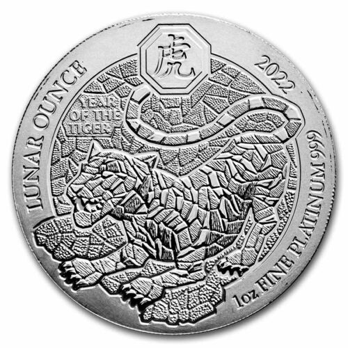 2022 1 oz Rwandan Tiger Platinum Coin (BU)