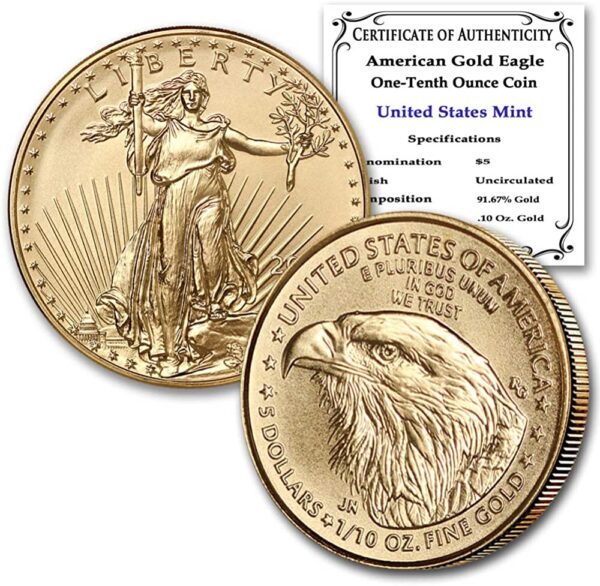 2022 1/10 oz American Gold Eagle Coin (BU)