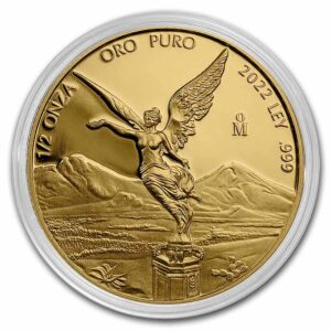 2022 1/2 oz Proof Mexican Gold Libertad Coin (In Capsule)