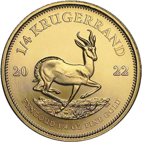 2022 1/4 oz South African Gold Krugerrand Coin (BU)