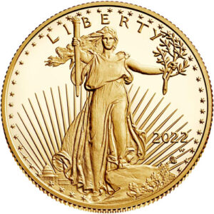 2022-W 1/2 oz Proof American Gold Eagle Coin (Box + CoA)