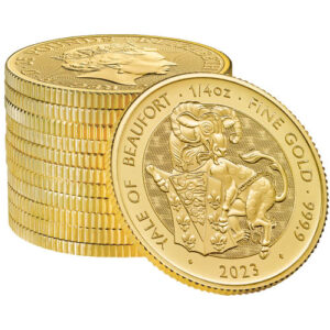 2023 1/4 oz British Gold Tudor Beasts Yale of Beaufort Coin (BU)