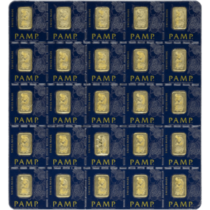 25 Gram PAMP Suisse Divisible Gold Bar (New w/ Assay, 25×1)
