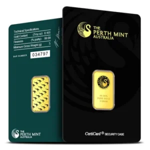 5 Gram Perth Mint Gold Bar For Sale (New w/ Assay)