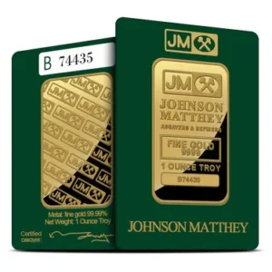 Buy 1 oz Johnson Matthey Gold Bar (w/ Assay)