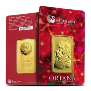 Buy 1 oz Perth Mint Oriana Gold Bar (New w/ Assay)