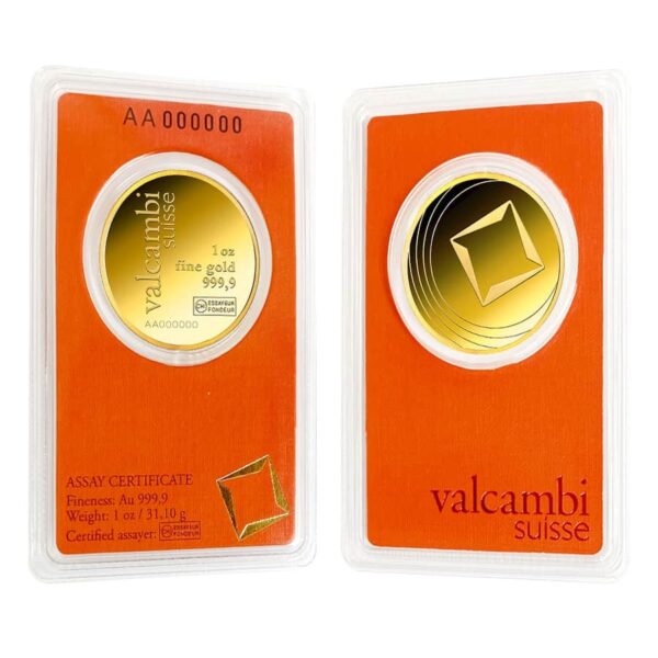 Buy 1 oz Valcambi Gold Round (New w/ Assay)