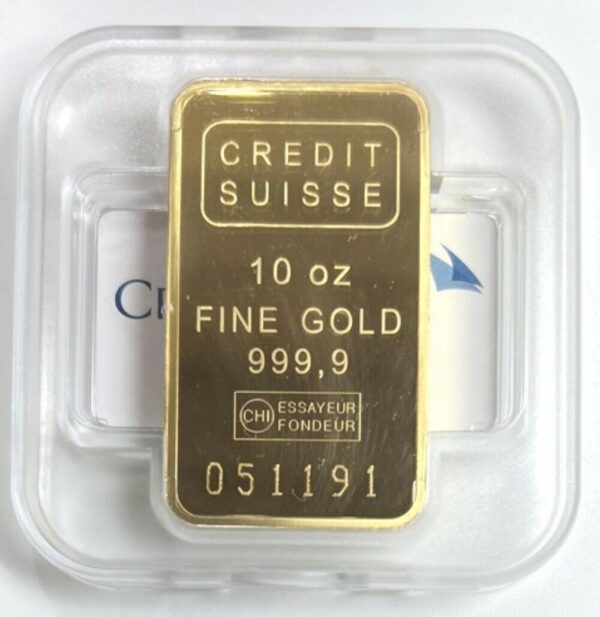 Buy 10 oz Credit Suisse Gold Bar (New w/ Assay)