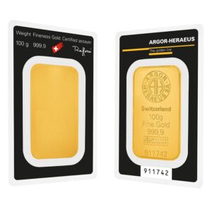 Buy 100 Gram Argor Heraeus Gold Bar (New w/ Assay)
