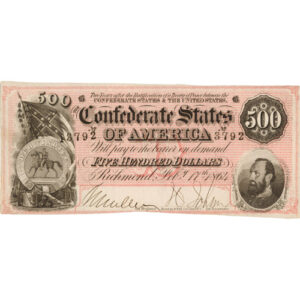 Buy 1864 $500 Confederate States of America Note (Uncirculated)