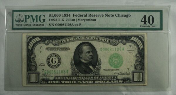 Buy 1934 $1000 Federal Reserve Note (PMG Extremely Fine 40+)