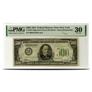 Buy 1934 $500 Federal Reserve Note (PMG Very Fine 30)