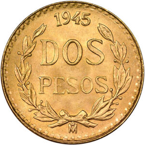 Buy 2 Peso Mexican Gold Coin (Random Year, Varied Condition)