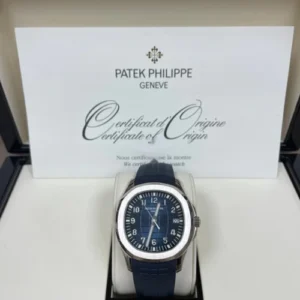 Patek Philippe Aquanaut 5168G-001 20th Anniversary White Gold Blue Dial