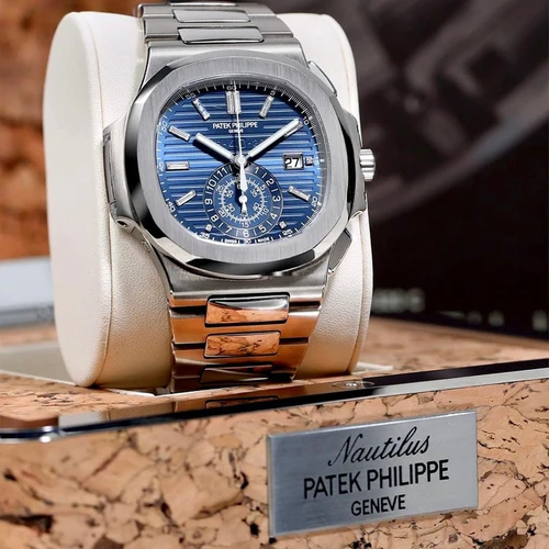 Patek Philippe Nautilus 5976/1G-001 Double Sealed 18K White Gold Blue Index Dial