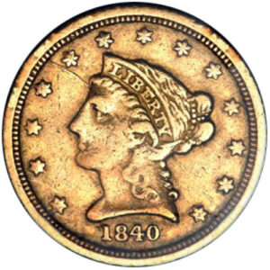 Pre-33 $2.50 Liberty Gold Quarter Eagle Coin (VF)