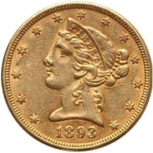 Pre-33 $5 Liberty Gold Half Eagle Coin (XF)