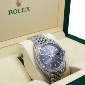 Rolex Datejust 41 41mm 126300 Jubilee Rhodium Dial Diamonds Bezel Box/Papers