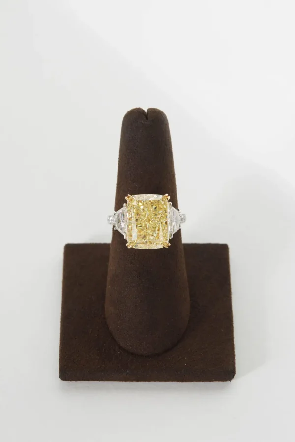 10 carat Fancy Yellow GIA Diamond Ring