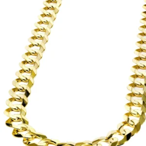 10K Gold Solid Cuban Link Chain For Sale - Men's Gold Chain