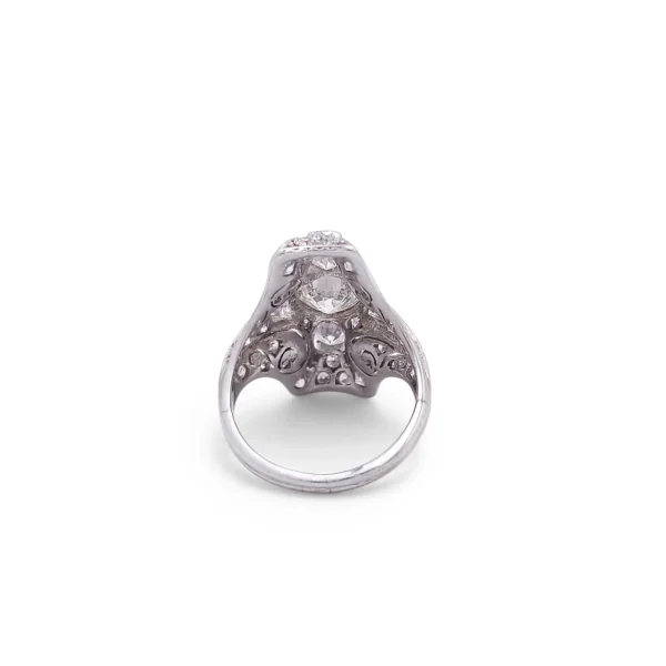 1930s Art Deco Three Stone Diamond Ring