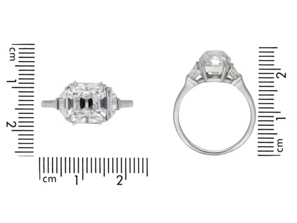 1930s English Art Deco old mine diamond solitaire ring