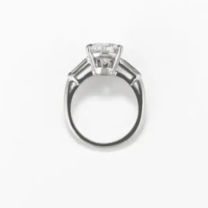 3.02 Carat Pear-Cut Golconda Diamond Platinum Ring