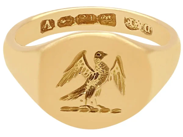 Antique 1920s Yellow Gold Signet Ring