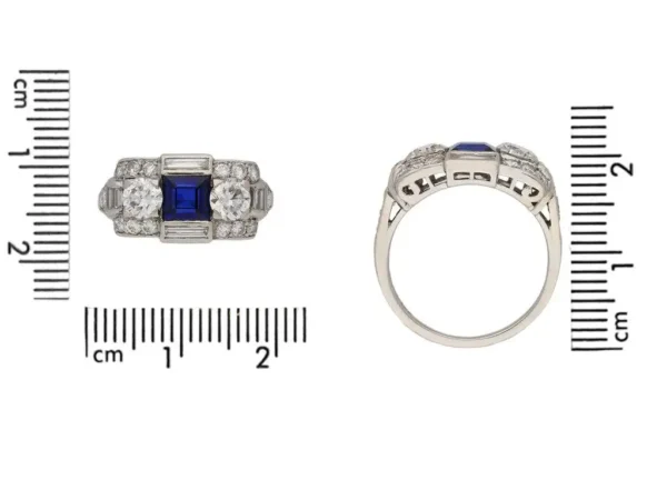 Art Deco Sapphire Diamond Ring Tiffany & Co.