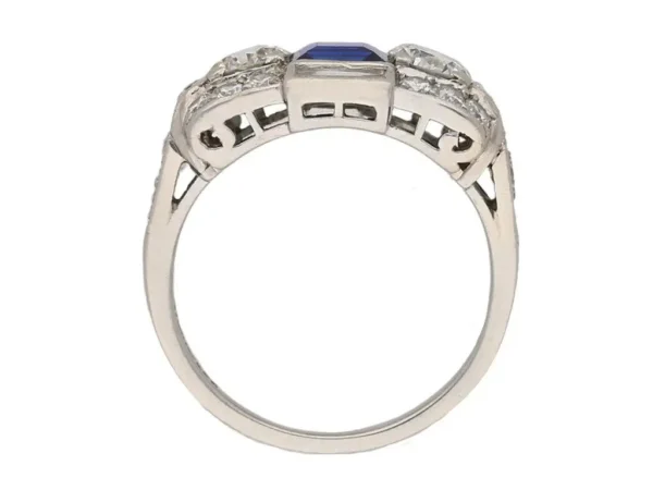 Art Deco Sapphire Diamond Ring Tiffany & Co.