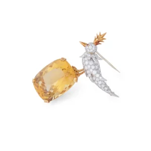 Bird on a Rock Citrine and Diamond Brooch - Jean Schlumberger for Tiffany & Co.