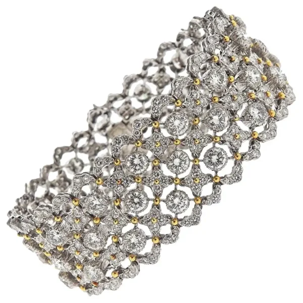 Buccellati Important 19 Carat Diamonds Gold Bracelet