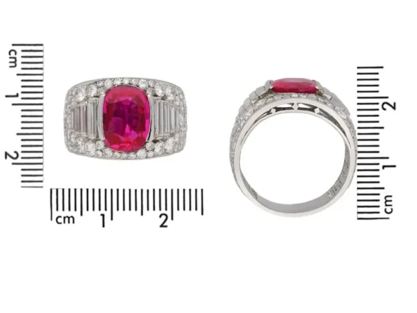 Bulgari Natural Unenhanced Burmese Ruby Diamond Ring