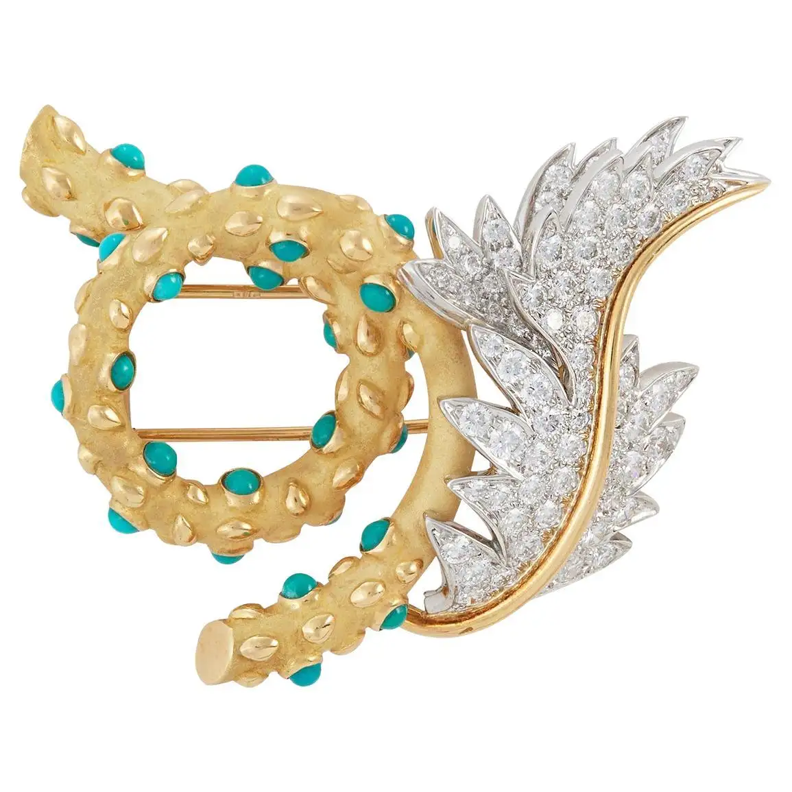 Buy Diamond and Turquoise brooch - Jean Schlumberger for Tiffany & Co.