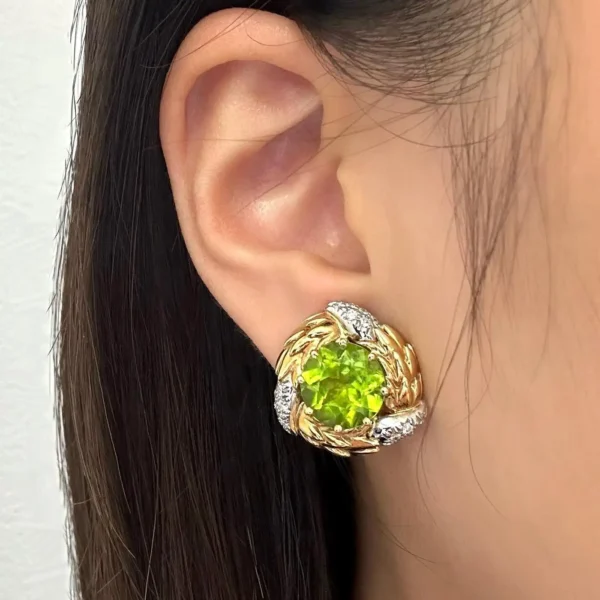 Buy Peridot and Diamond Ear Clips - Jean Schlumberger for Tiffany & Co.