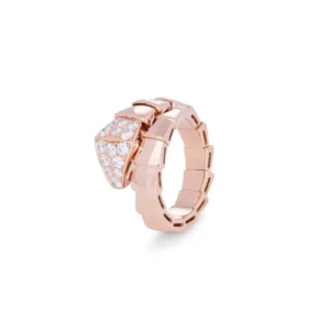Bvlgari Serpenti Viper Rose Gold Diamond Ring
