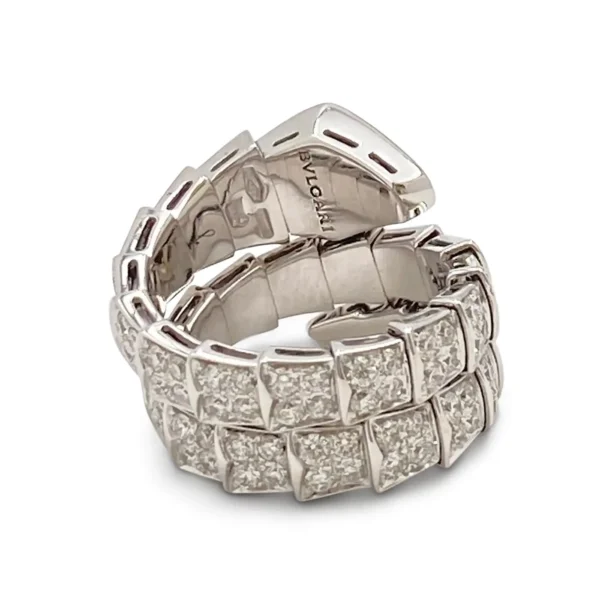Bvlgari Serpenti Viper White Gold Diamond Ring