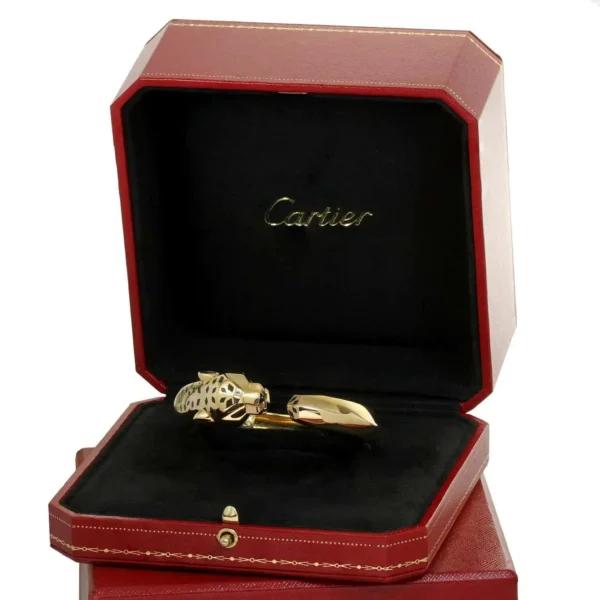 Cartier 18K Yellow Gold Panthere Bangle Bracelet