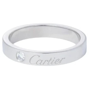 Cartier C De Cartier Platinum Diamond Wedding Band