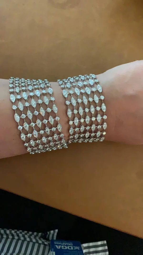 Cartier Diamond Gold Pair of Bracelets